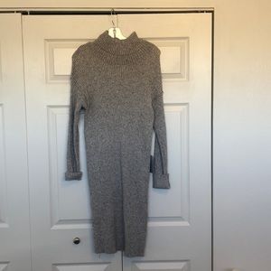 Grey sweater dress